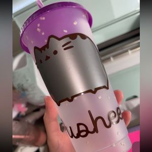 Personalized Pusheen themed cold cup